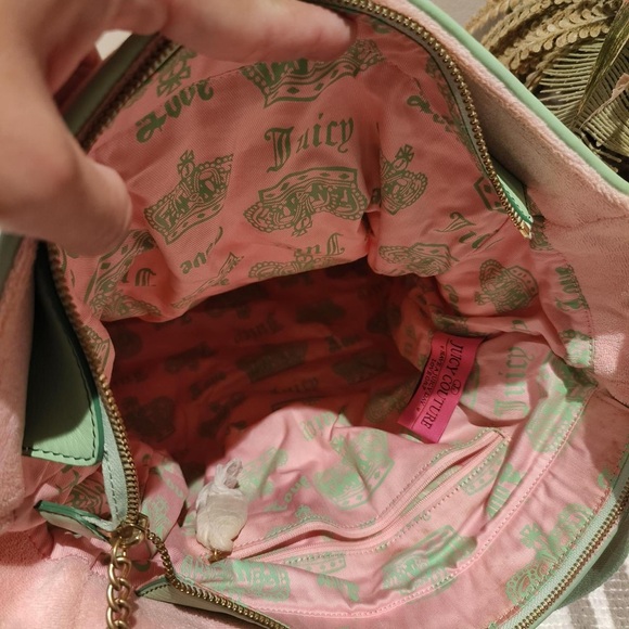 Juicy Couture Pink and Green Shoulder Bag - Picture 2 of 5